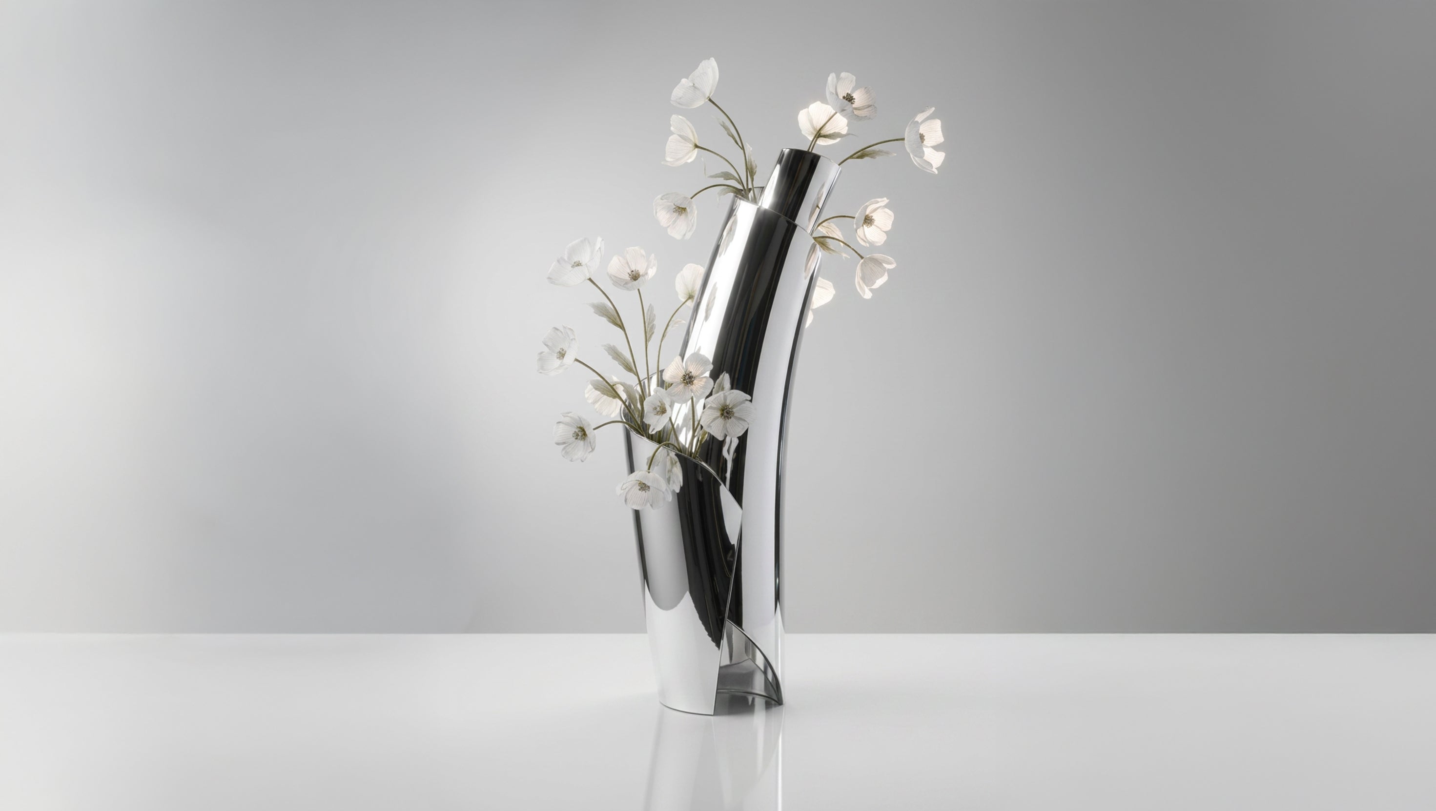 Spiral Vase with flowers