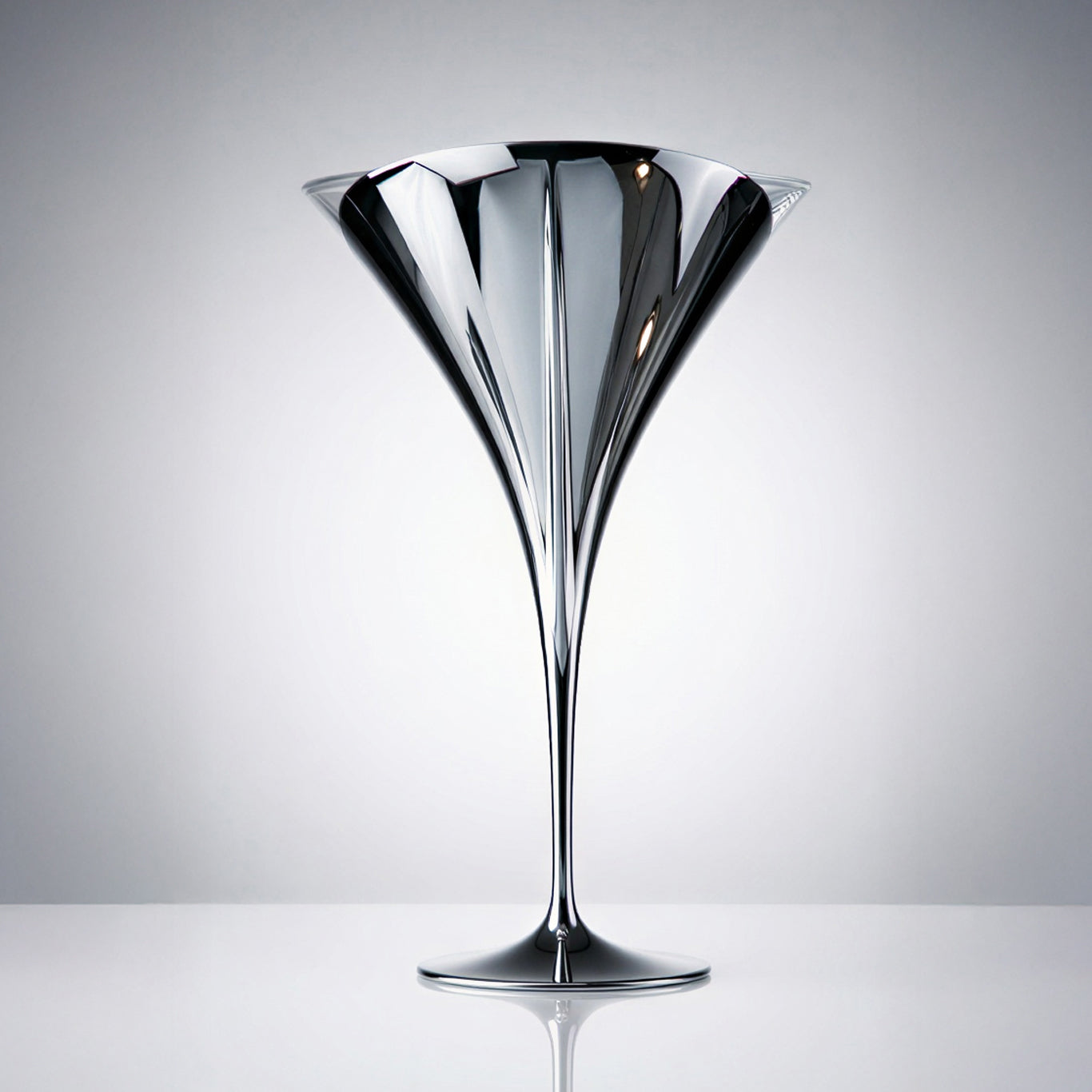 Tulip Martini chrome petal view